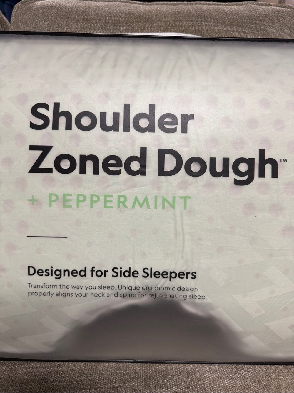 Malone Shoulder Zoned Dough Pillow with Peppermint Oil Spritzer - NWT - Picture 4 of 9
